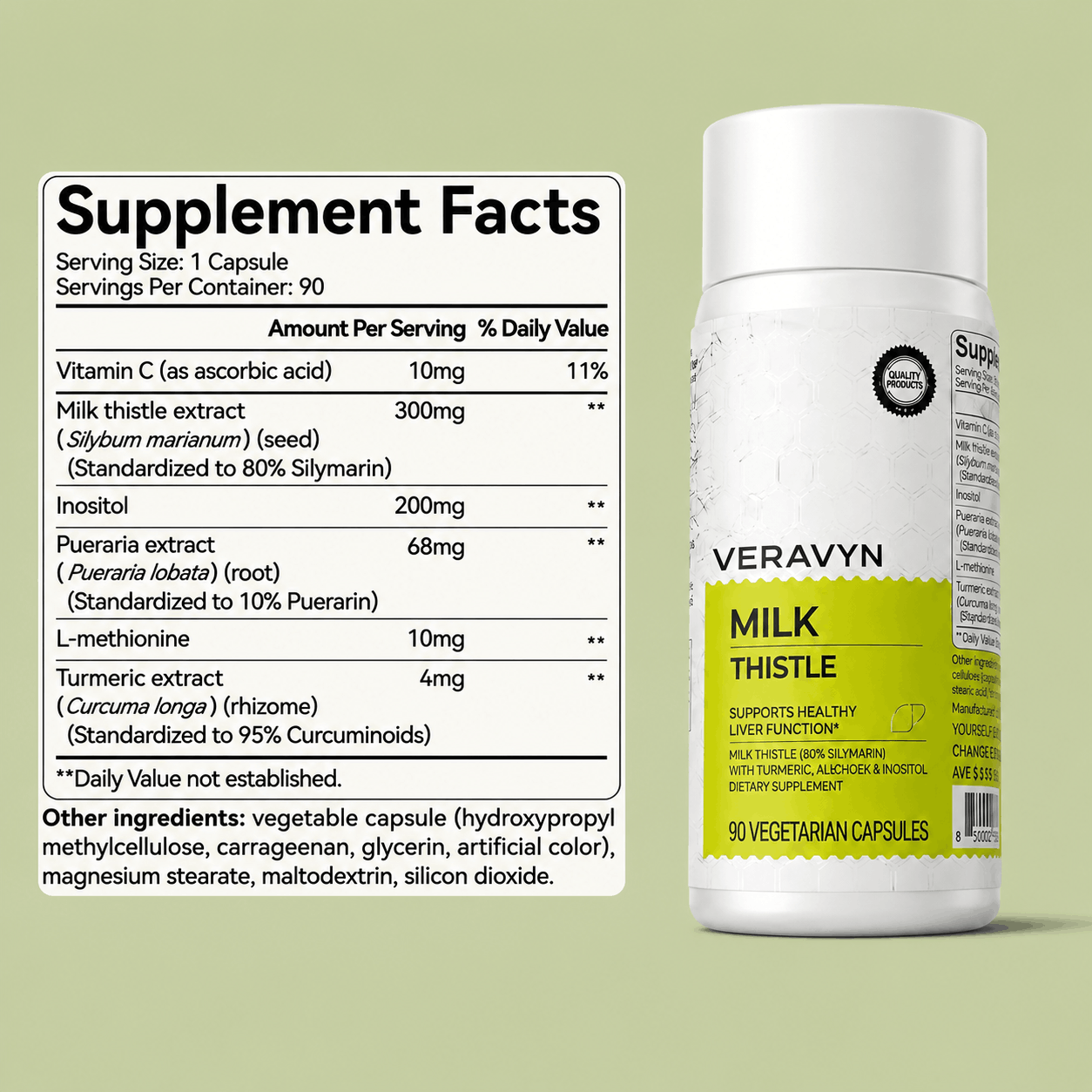 Milk Thistle Daily Liver Support - 80% Silymarin