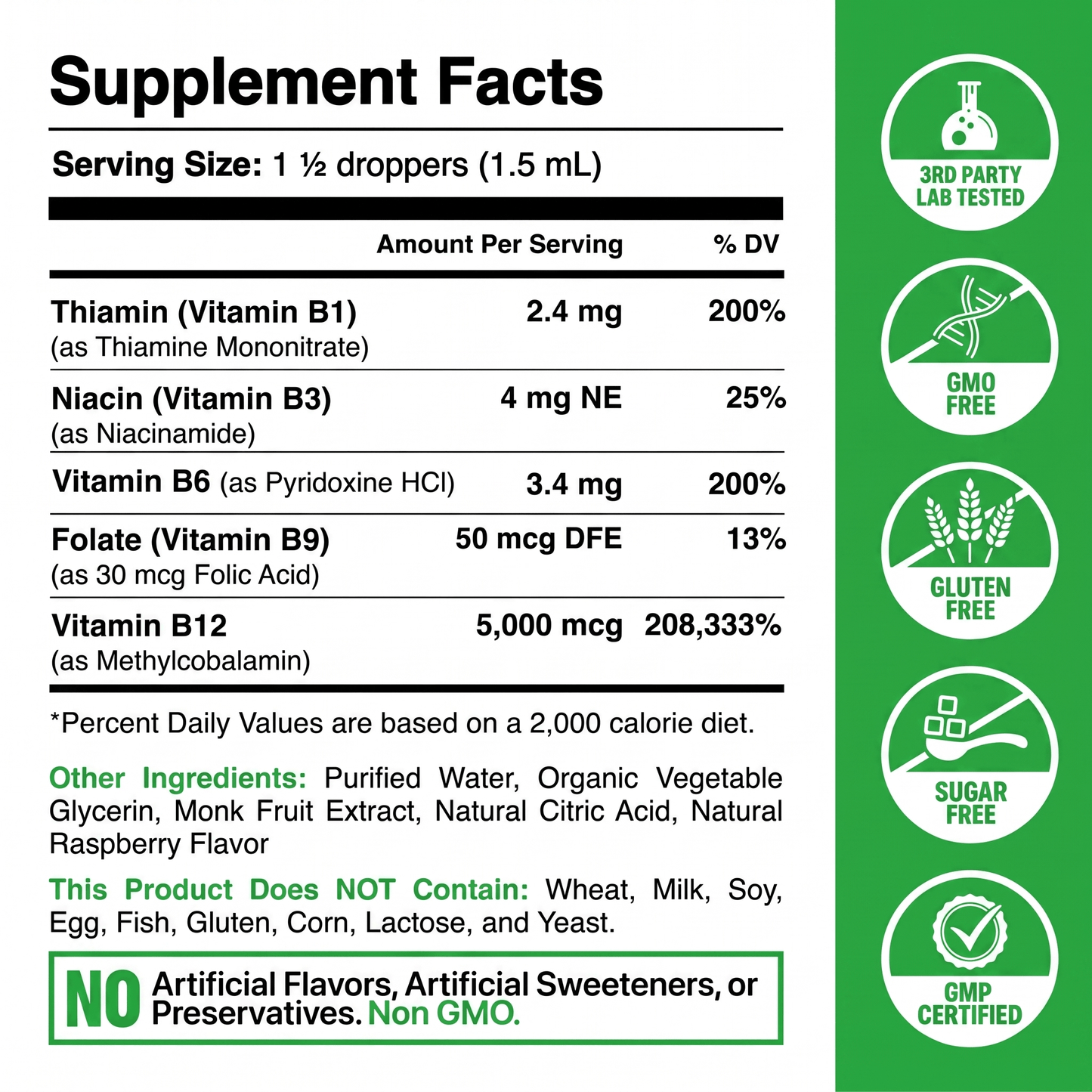 Veravyn 5‑in‑1 Liquid B‑Complex Drops