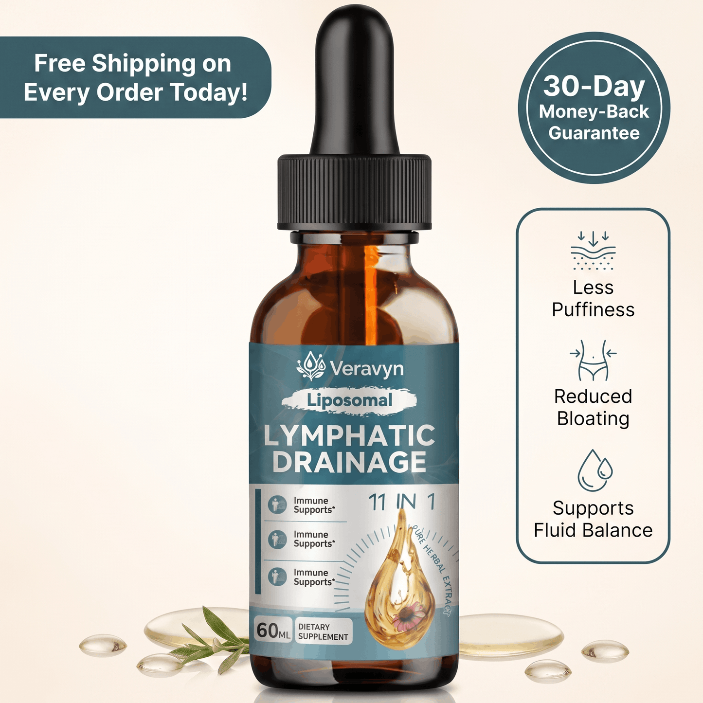 Veravyn Liposomal Lymphatic Drainage Drops